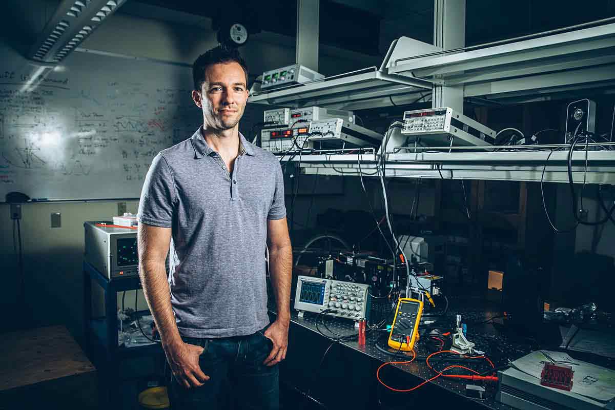 Greg Ogin '04 (Physics, Electrical Engineering, Mathematics) poses for a photo.